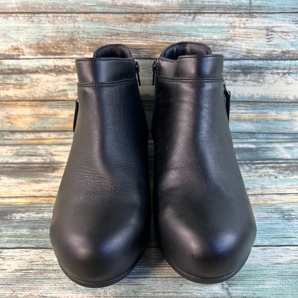 Rockport Works Ankle Boots 11M Black Leather Slip Resistant Steel Toe ASTM F2413 - Picture 4 of 13